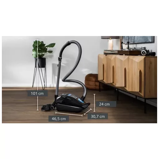 Siemens VSQ5X1230 porszívó 4,5 L Henger alakú vákuum Száraz 850 W Porzsák