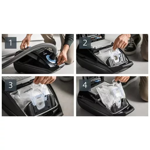 Siemens VSQ5X1230 porszívó 4,5 L Henger alakú vákuum Száraz 850 W Porzsák