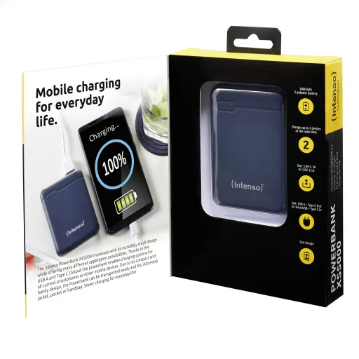 Intenso XS5000 Lítium-polimer (LiPo) 5000 mAh Kék