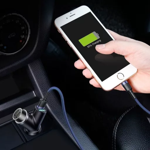 Baseus CCALL-YX01 mobiltelefon töltő Univerzális Fekete Szivargyújtó Automatikus
