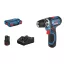 Bosch GSR 12V-15 FC Flex Professional 1300 RPM Kulcsnélküli 600 g Fekete, Kék