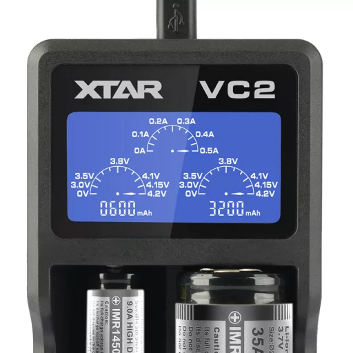 XTAR VC2 akkumulátor töltő Háztartási elem USB