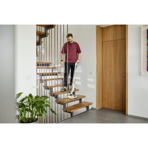 Kärcher FC 8 Smart Signature Line Elektromos seprű Akkumulátor Nedves Porzsák nélküli Ezüst, Fehér, Sárga 2,85 Ah