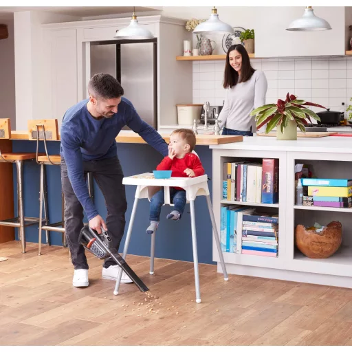 Black & Decker BHHV520JF-QW kézi porszívó Fekete, Ezüst, Titán Porzsák nélküli