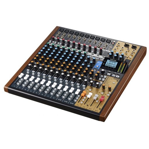 Tascam MODEL 16 hangkeverő 16 csatornák 20 - 30000 Hz Fekete, Arany, Fa