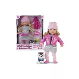 Natalia doll with a plush dog 35 cm