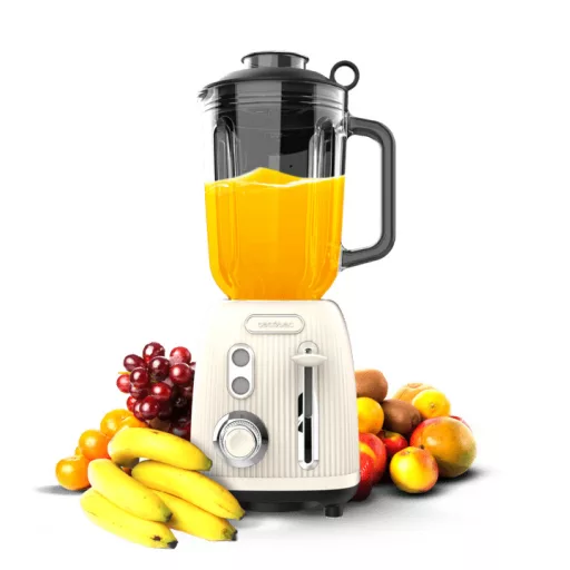 Standmixer Power Black Titanium RetroBeige (beige, 1.200 Watt, 1,5 Liter)