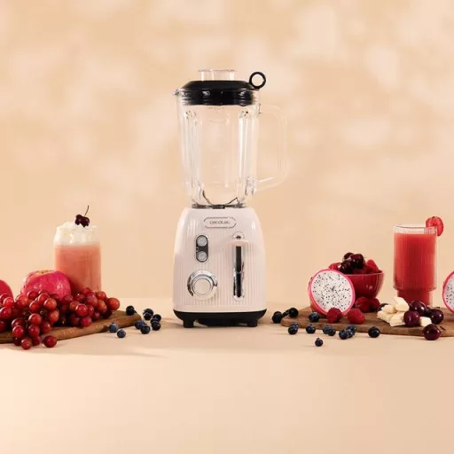 Standmixer Power Black Titanium RetroBeige (beige, 1.200 Watt, 1,5 Liter)