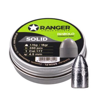   4.5 mm RANGER Diabolo Professional Solid semi-round shot 350 rounds. 1,15 g