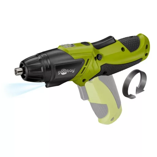 Goobay 71880 fúrógép 230 RPM Kulcsnélküli 570 g Fekete, Zöld