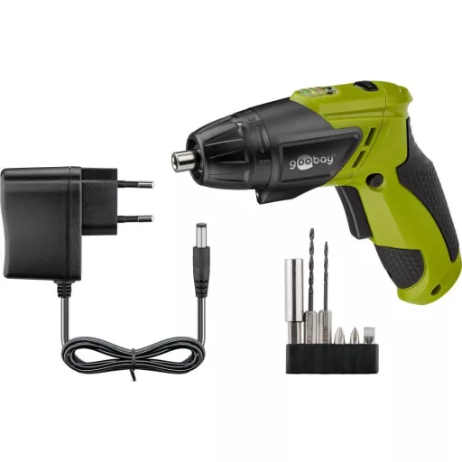 Goobay 71880 fúrógép 230 RPM Kulcsnélküli 570 g Fekete, Zöld