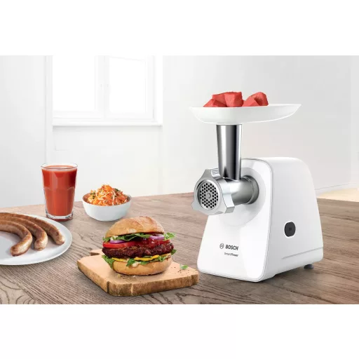 Bosch MFW2520W húsdaráló 1500 W Rozsdamentes acél, Fehér