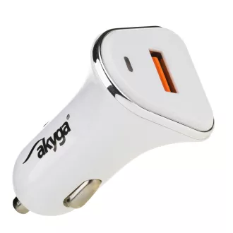   Akyga Car charger AK-CH-07 USB 5V/3.0A 15W Quick Charge 3.0 Mobiltelefon, Táblagép Fehér Gyorstöltés Automatikus