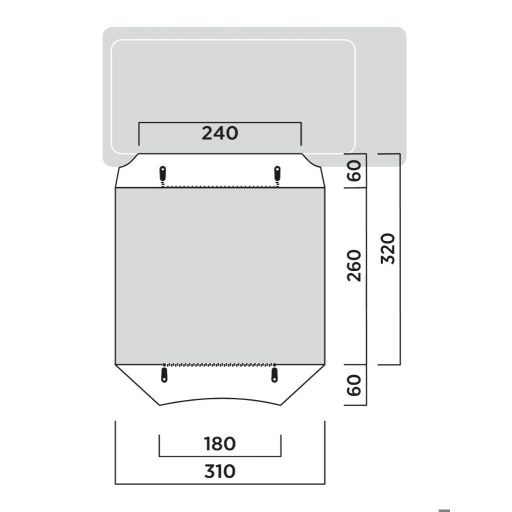 Easy Camp Reine Szürke Elhúzható ponyva