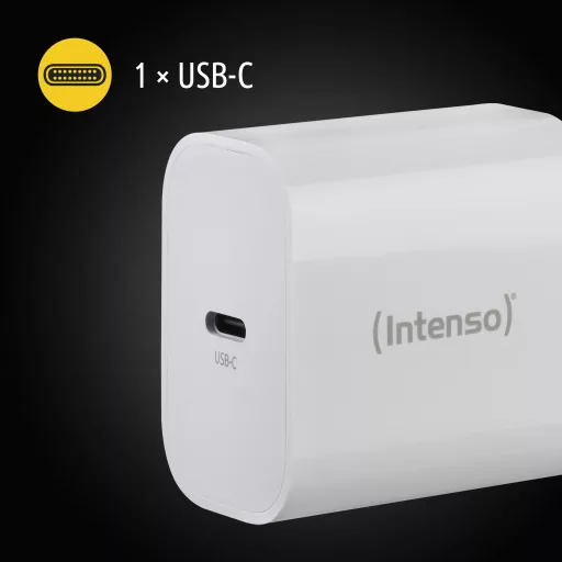 Intenso POWER ADAPTER USB-C/7802012 Univerzális Fehér Váltakozó áram Gyorstöltés Beltéri