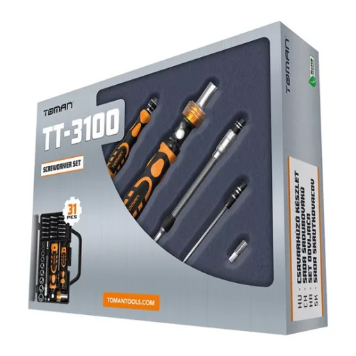 KEZ TT-3100 Precíziós javítószerszám készlet, 31 db-os