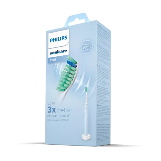 Philips Sonicare 2100 series HX3651/12 elektomos fogkefe Felnőtt Szonikus fogkefe Kék, Fehér