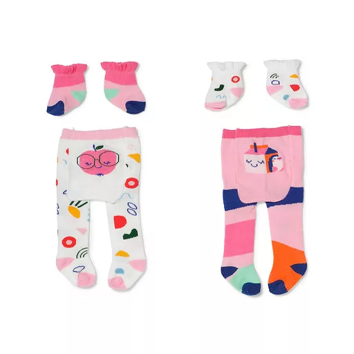 BABY born Tights & Socks 2 assorted 43cm Harisnya játékbabának
