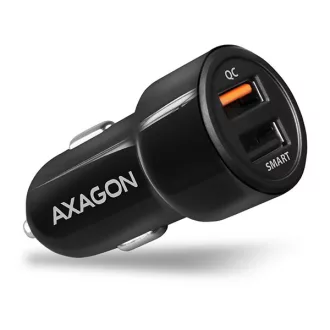   Axagon PWC-QC5 mobiltelefon töltő Mobiltelefon, Okostelefon, Táblagép, Univerzális Fekete Szivargyújtó Gyorstöltés Automatikus
