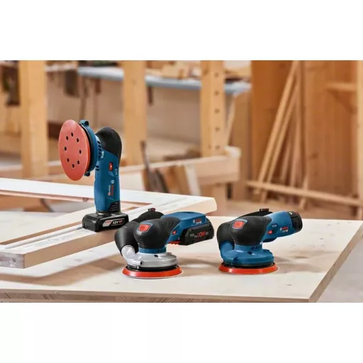 Bosch GEX 12V-125 Professional Forgólapos csiszoló 10000 RPM 20000 OPM Fekete, Kék, Vörös