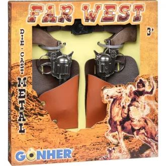 Cowboy revolver set metal GONHER 147/0