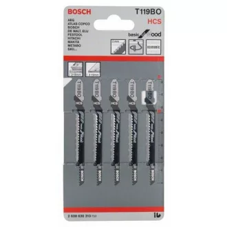   Bosch 2 608 630 310 lombfűrész, kanyarítófűrész és szablyafűrész lap Lombfűrész penge Magas szén-acél (HCS) 5 db