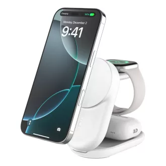   Belkin Qi2 Fitness tracker, Fejhallgató, Okostelefon, Okosóra Fehér USB Vezeték nélkül tölthető Gyorstöltés Beltéri