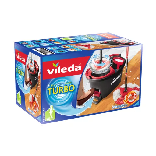 Vileda Easywring & Clean Turbo felmosó Gyapjú Vörös, Fehér