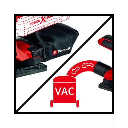 Einhell TC-OS 18/187 Li Solo Egyenes csiszoló Fekete, Vörös