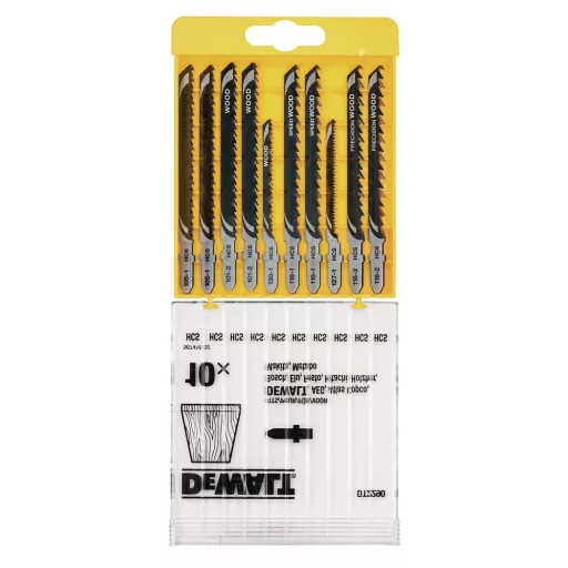 DeWALT DT2290-QZ lombfűrész, kanyarítófűrész és szablyafűrész lap Lombfűrész penge High-Speed Steel (HSS) 10 db
