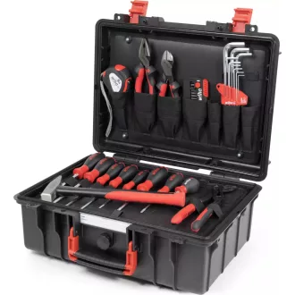   Werkzeugkoffer Basic L mechanic (schwarz/rot, 36-teilig, mit Koffer)