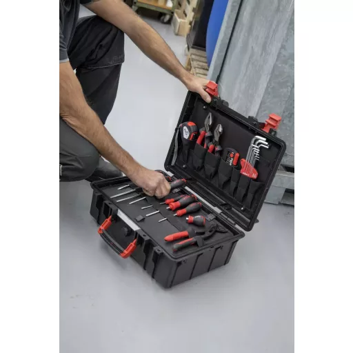 Werkzeugkoffer Basic L mechanic (schwarz/rot, 36-teilig, mit Koffer)