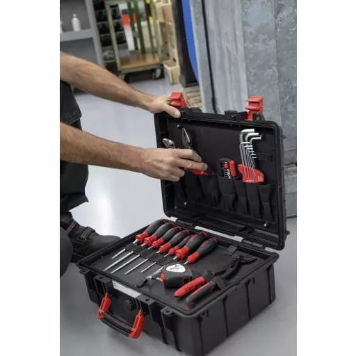 Werkzeugkoffer Basic L mechanic (schwarz/rot, 36-teilig, mit Koffer)