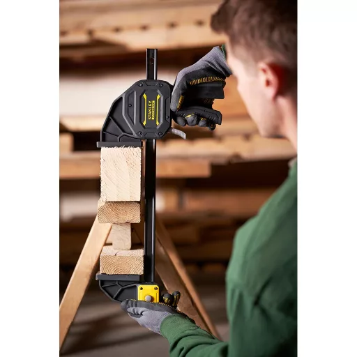 Stanley FATMAX XL C-kampó 15 cm Fekete, Sárga