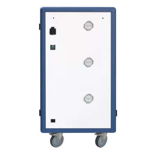 Techly I-CABINET-30DTY tároló/töltő kocsi és szekrény mobileszközökhöz Szabadon álló Fehér, Kék