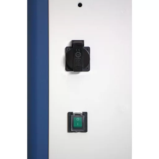 Techly I-CABINET-30DTY tároló/töltő kocsi és szekrény mobileszközökhöz Szabadon álló Fehér, Kék