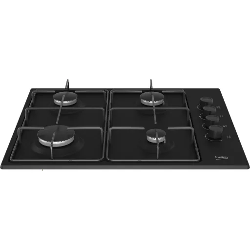 Beko HIBG64120SB főzőlap Fekete Beépített 60 cm Gáz 4 zóna