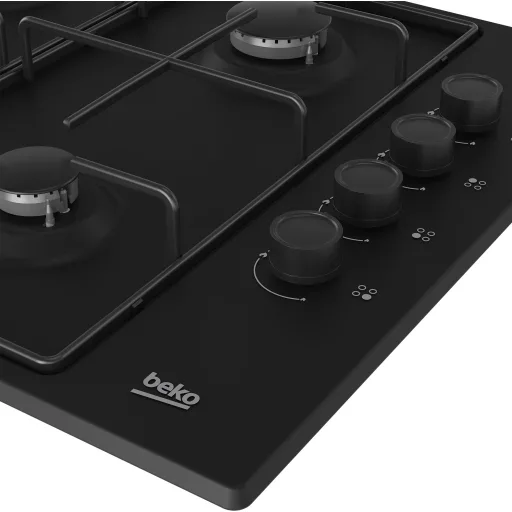 Beko HIBG64120SB főzőlap Fekete Beépített 60 cm Gáz 4 zóna