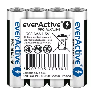 Alkaline batteries AAA / LR03 everActive Pro 4 pcs