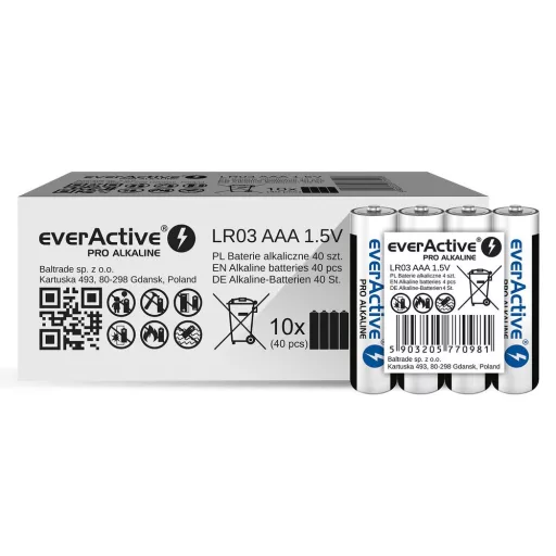 Alkaline batteries AAA / LR03 everActive Pro 4 pcs