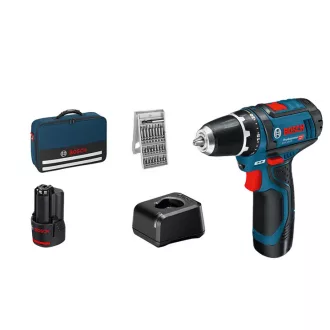 Bosch GSR 12V-15 Professional 1300 RPM Fekete, Kék
