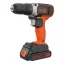Black & Decker BCD001C1-QW fúrógép Kulcsnélküli Fekete, Vörös