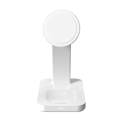 mophie Snap+ 3-in-1 Wireless Charge Stand Headset, Okostelefon, Okosóra Fehér USB Vezeték nélkül tölthető Gyorstöltés Beltéri