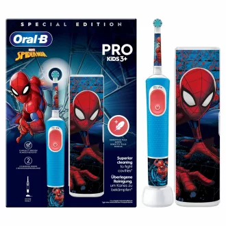   Oral-B Vitality Pro Kids Spiderman Gyerek Forgó-oszcilláló fogkefe Kék, Vörös