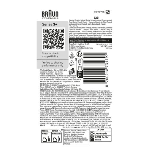 Braun Series 3 735797 borotva tartozék Borotvafej