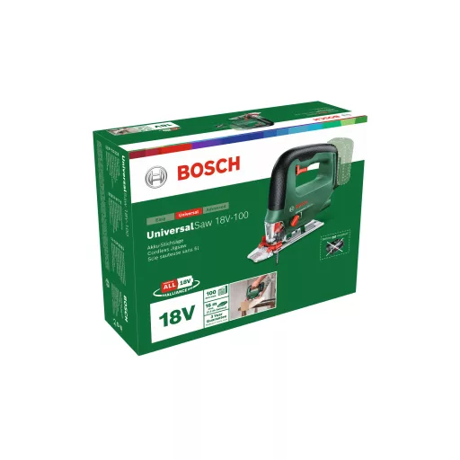 Bosch Universal Saw 18V-100 elektromos szúrófűrész 2600 spm 2 kg