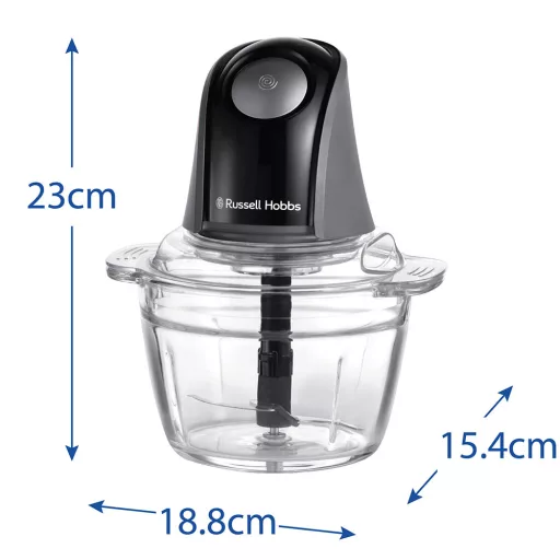 Russell Hobbs 27131-56 konyhai aprítógép 0,5 L 200 W Faszén, Átlátszó