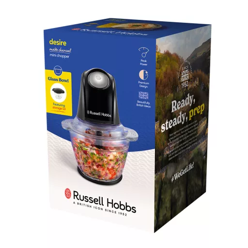 Russell Hobbs 27131-56 konyhai aprítógép 0,5 L 200 W Faszén, Átlátszó