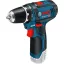 Bosch GSR 12V-15 Professional 650 g Fekete, Kék, Vörös, Ezüst