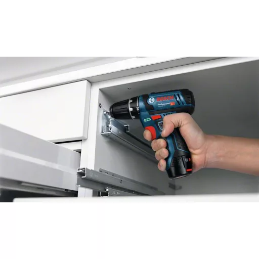 Bosch GSR 12V-15 Professional 650 g Fekete, Kék, Vörös, Ezüst